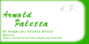 arnold paletta business card